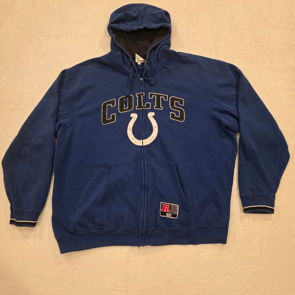 Indianapolis Colts NFL Team Apparel Zip Hoodie Size XL